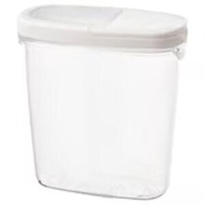 IKEA 365+ Clear White 44oz Dry Food Jar Tight Lid Freshness Saving Grip
